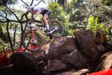 Simona Spěšná na trati druhého závodu UCI světového poháru horských kol Cross-Country v brazilském Araxa, 12. dubna 2025