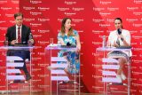 Debata Česko 2025 o zdravotnictví, zleva: Ondřej Dostál (Stačilo!), Michaela Šebelová (STAN) a Iveta Štefanová (SPD)