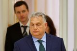 Maďarský premiér Viktor Orbán a ruský prezident Vladimir Putin na tiskové konferenci po setkání v Moskvě