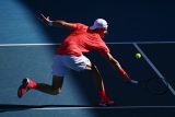 Český tenista Jakub Menšík v osmifinálovém zápase Australian Open se Šapnělem Alejandrem Davidovichem Fokinou