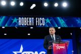 Slovenský premiér Robert Fico při svém projevu na konferenci konzervativců CPAC