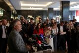 Zástupci Ukrajinské vlády na tiskové konferenci po mírových jednáních v Istanbulu