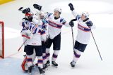 Norští hokejisté slaví těsnou výhru nad Maďarskem a udržení elitní kategorie mistrovství světa