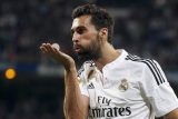 Álvaro Arbeloa, obránce Realu Madrid, slaví gól proti Almeríe