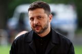 Ukrajinský prezident Volodymyr Zelenskyj v paláci Bellevue na setkání s německým prezidentem Frankem-Walterem Steinmeierem v Berlíně, 28. května 2025