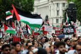 Propalestinský protest v Londýně