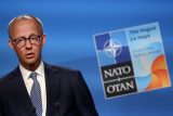 Německý kancléř Friedrich Merz hovoří během tiskové konference na summitu NATO v nizozemském Haagu 25. června 2025