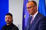 Ukrajinský prezident Volodymyr Zelenskyj a německý kancléř Friedrich Merz