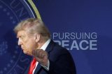 Americký prezident Donald Trump na tiskové konferenci po aljašském summitu s Vladimirem Putinem