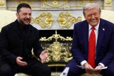 Volodymyr Zelenskyj při setkání s Donaldem Trumpem v Oválné pracovně