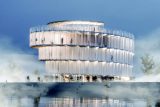 Vítězný soutěžní návrh českého pavilonu na EXPO 2025 v japonské Ósace, autoři: Tomáš Beránek, Michal Gabaš (Apropos Architects); Nikoleta Slováková; Tereza Šváchová; vizualizace: Pavel Vinter (ZAN studio)