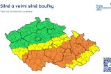 Výstraha ČHMÚ před bouřkami na čtvrtek 3. července 2025