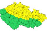 Výstraha meteorologů před silnými bouřkami platí od úterý 12.00 do 23.00