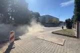 Únik plynu v Průhonicích u Prahy