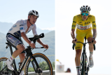 Zleva: Remco Evenepoel, Tadej Pogačar, Florian Lipowitz