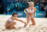 České beachvolejbalistky Barbora Hermannová a Marie-Sára Štochlová