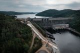 Orlická přehrada na snímku z roku 2024
