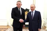 Slovenský premiér Robert Fico na předvánoční návštěvě ruského prezidenta Vladimira Putina