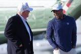 Prezident USA Donald Trump a hvězda NFL Saquon Barkley