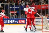 Dánští hokesjité se radují z postupu do semifinále mistrovství světa