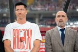 Úročník Robert Lewandowski s trenérem polské reprezentace Michalem Probierzem