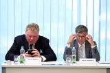 Milan Fridrich a Hynek Chudárek při volbě ředitele České televize