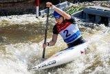 Vodní slalomářka Gabriela Satková v závodě Světového poháru v pražské Troji