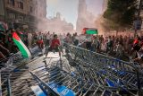 Propalestinští demonstranti v Madridu