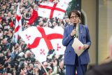 Bývalá gruzínská ministryně obrany Tinatin Chidašeli vystoupila v Praze na summitu Unlock 2025 pořádaném organizací Prague Civil Society Centre