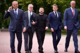 Ukrajinský prezident s evropskými lídry v Kyjevě