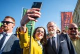 Premiér Petr Fiala (ODS) na zahájení předvolební roadshow koalice Spolu nazvané Teď jde o všechno! v Praze