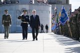 Prezident Petr Pavel na pietní akci na Vítkově v Den vítězství