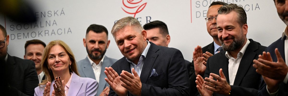 Robert Fico na tiskové konferenci Smeru po parlamentních volbách