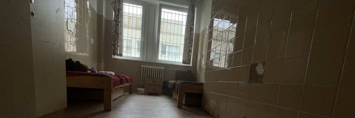 Pokoj v Dětské psychiatrické nemocnici v Lounech