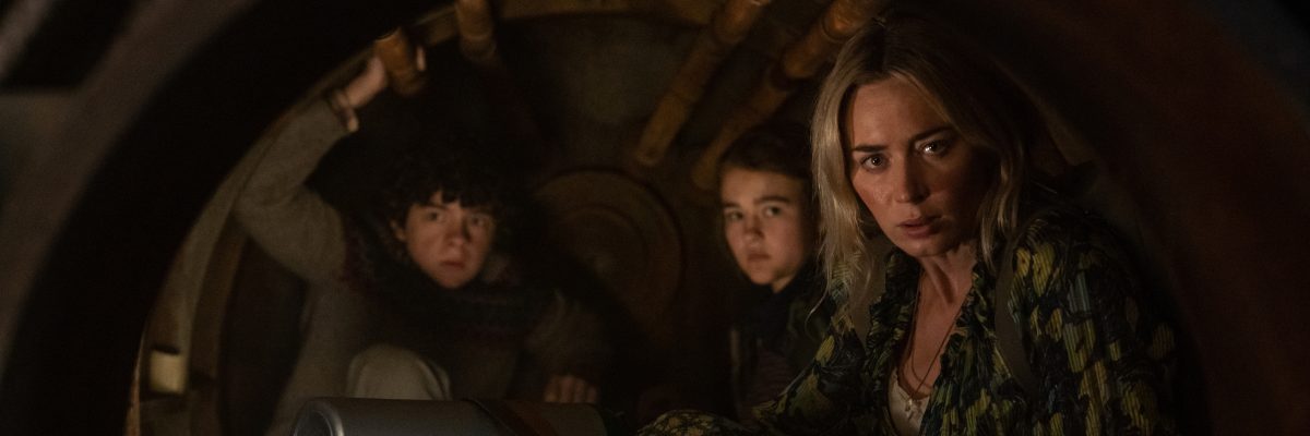 Noah Jupe, Millicent Simmonds a Emily Blunt ve filmu Tiché místo: Čast II