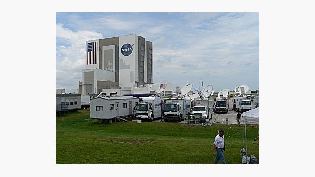Hlavní hangár NASA v Kennedyho vesmírném centru