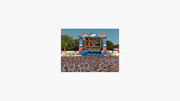 Fan Fest v Hamburku - simulace