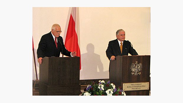 Václav Klaus a Lech Kaczynski