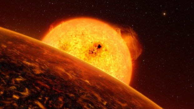 Exoplaneta CoroT-7b (ilustrace)