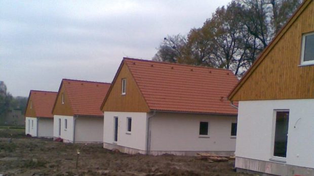 Povodňové domky v Kuníně na Novojičínsku