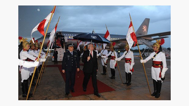 Václav Klaus  při návštěvě brazilského města Manaus