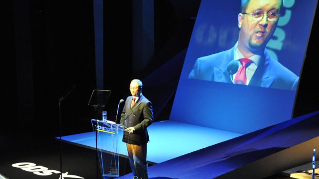 Roman Joch při svém vystoupení na ideové konferenci v Brně.
