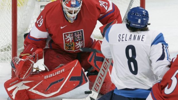 Tomáš Vokoun a Teemu Selanne