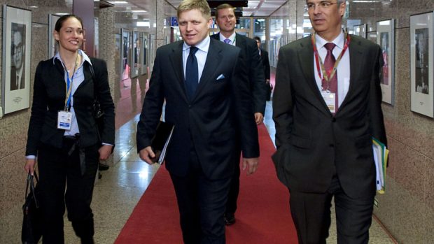 Summit eurozóny v Bruselu. Slovenský premiér Robert Fico