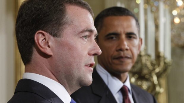 Dmitrij Medveděv a Barack Obama