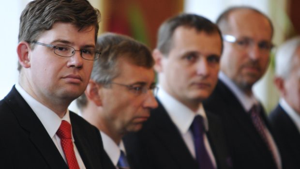 Jiří Pospíšil (ODS) během jmenování členů nové vlády