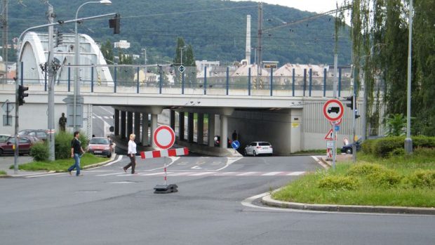 Ústí nad Labem - Předmostí - uzavírka Přístavní ulice