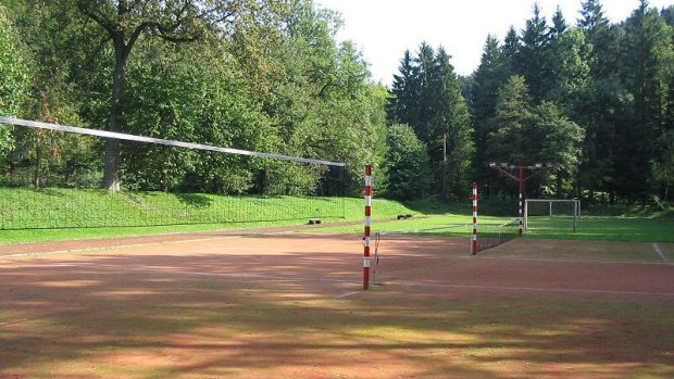 Sportoviště v areálu výchovného ústavu Chvalčov
