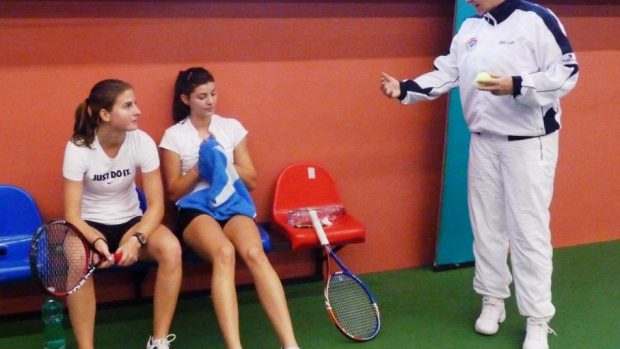 Tenis - Hana Mandlíková při tréninku
