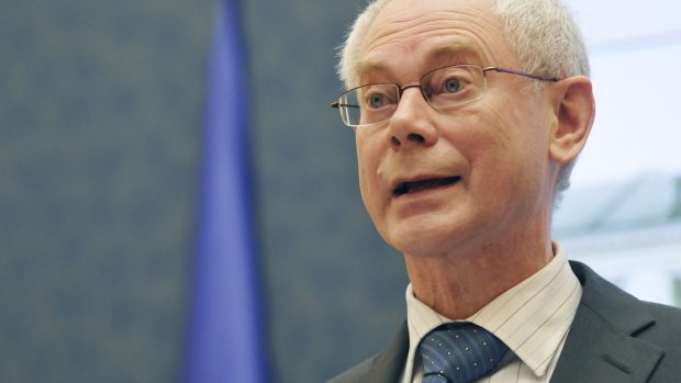 Prezident Evropské unie Herman Van Rompuy v Praze